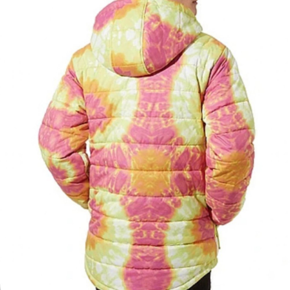 VANS Men's Size M VN0A457SBZX LAKEMONT MTE JACKET Hooded Zip YELLOW Pink TIE DYE - Picture 6 of 8